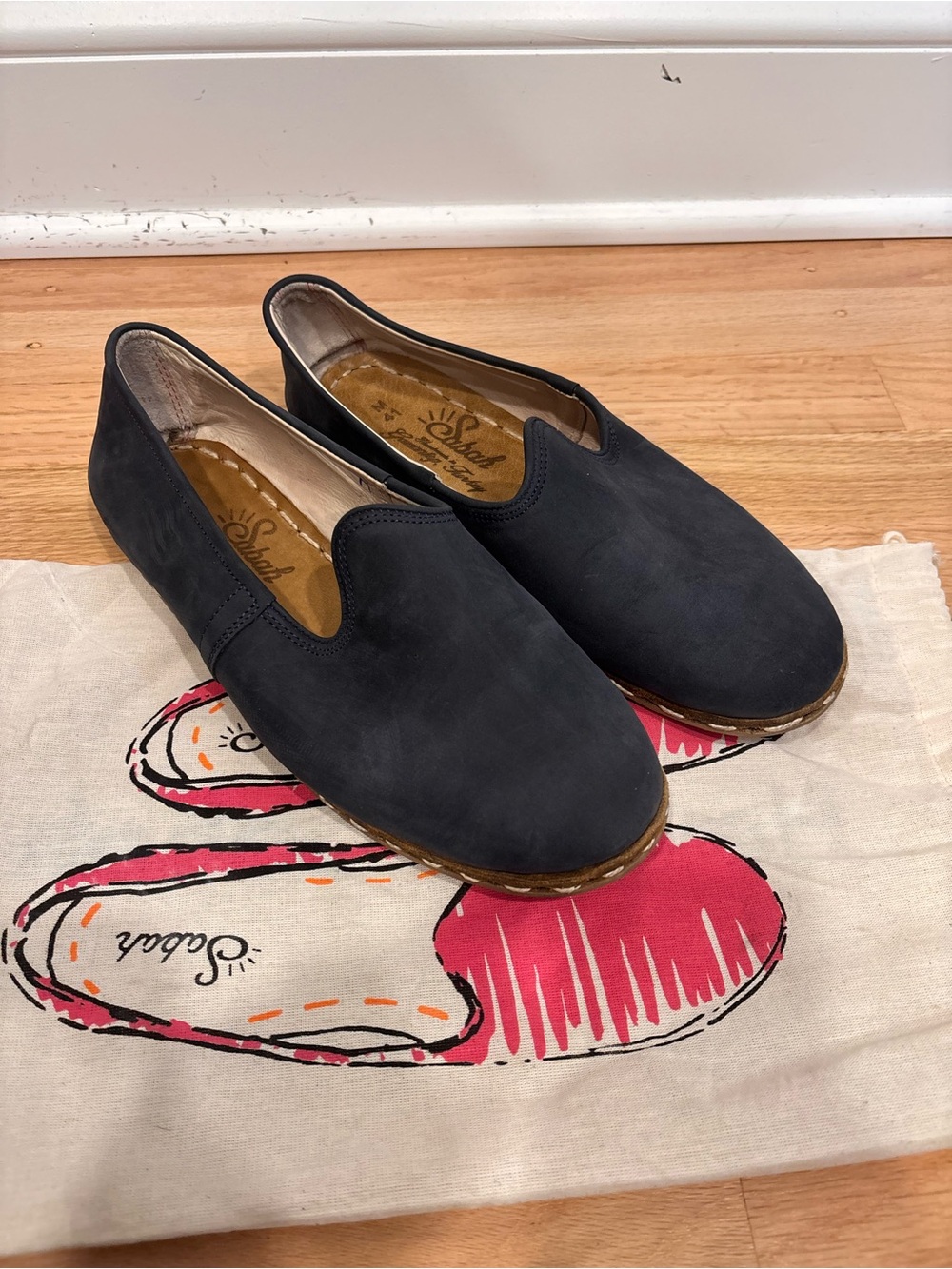 Sabah navy suede slip-on shoes size 41